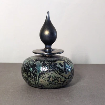 Alum Bay Iridescent Glass Perfume Bottle With Stopper  11cm Tall - Image 1 of 4