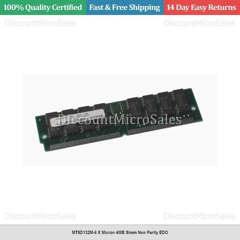 MT8D132M-6 X Micron 4MB Simm Non Parity EDO - Image 1 of 1