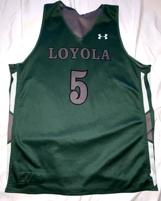 Camiseta de baloncesto Loyola Greyhounds 2015 edición del equipo Baltimore Maryland College Foto 1 de 4