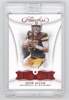 Josh Allen 2018 Panini Flawless Collegiate Ruby /10 Rookie RC Q1887 - Image 1 of 2