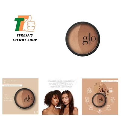 Bronceador Polvo Prensado Sunkiss - Maquillaje a Base de Minerales Añade Calidez y Natural... Foto 1 de 4