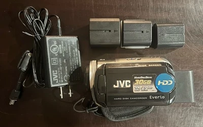 JVC Everio GZ-MG77U HDD Camcorder Video Camera w/ Extra Batteries TESTED - Image 1 of 4