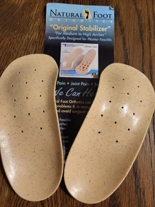 Natural Foot Orthotics Original Stabilizer 3/4 Arch Support Women 11 Men 10 - Picture 1 of 3