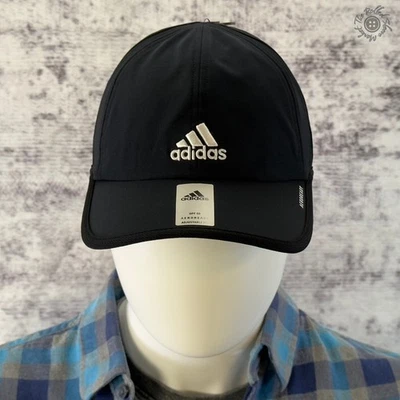 NWT Adidas Men's Adizero II Cap Hat Aeroready UPF 50 Black/White O/S 5142844 - Image 1 of 4