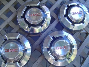 GMC CHEVY PICKUP TRUCK SIERRA VAN DOG DISH HUBCAPS WHEEL COVERS CENTER CAPS 3/4 - Picture 1 of 24