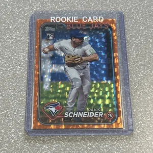 2024 Topps Orange Crackle Foil #189 Davis Schneider RC /299 - Picture 1 of 2