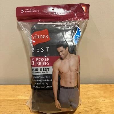 Paquete de 5 calzoncillos boxer Hanes Best GRISES, MEDIANOS Foto 1 de 2