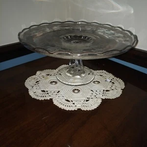 Vtg New Martinsville ? Viking Prelude Pedestal Footed Cake Pie Stand Plate Dish - Picture 1 of 6