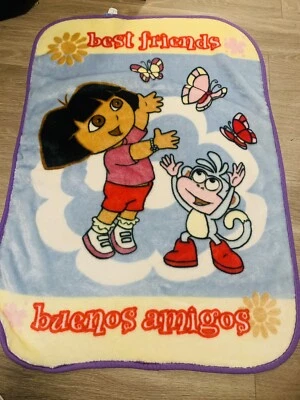Manta de felpa vintage Dora la Exploradora 42X30 Best Friends Foto 1 de 2