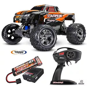 TRAXXAS Stampede Orang 1/10 2WD Monster-Truck RTR Brushed, mit Akku und 4 Ampere - Bild 1 von 5