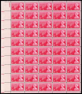 Scott #977 Moina Michael Veteran Poppies Sheet of 50 Stamps - MNH P#23967 UL - Picture 1 of 2