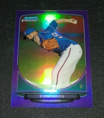2013 Bowman Chrome BEN ROWEN #35 Mini Purple Refractor/5 Rangers ATLANTA Braves - Image 1 of 2