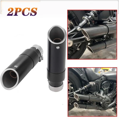 2x Tubos silenciadores de cola de escape para Indian Scout Sixty Rogue Bobber 2015-2024 2025 Foto 1 de 4
