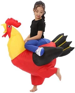 JYZCOS Inflatable Rooster Costume Kid Chicken Halloween Animal Fancy Dress - Picture 1 of 4