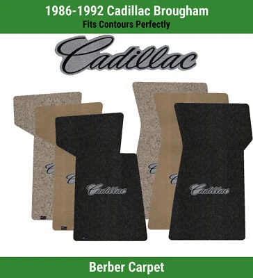 Alfombrillas delanteras Lloyd Berber para Cadillac Brougham 86-92 con Cadillac negro sobre gris Foto 1 de 4