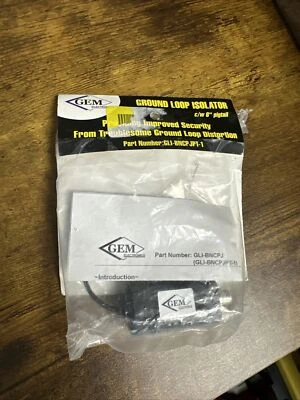 Brand New GEM ELECTRONICS GROUND LOOP ISOLATOR GLI-BNCPJP-1 - Image 1 of 2