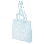 IKEA SKYNKE Reusable Blue Shopping Tote Medium Folding Eco Bag Blue White