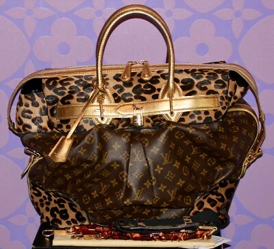 Bolso de Viaje Louis Vuitton Sprouse Monograma Vapor Leopardo Poni Piel de Serpiente LIMITADO Foto 1 de 4