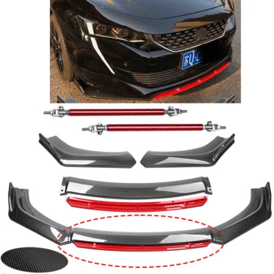 Front Bumper Lip Splitter Spoiler Body Kit Carbon Fiber Rods For Kia Optima K5 Foto 1 de 4