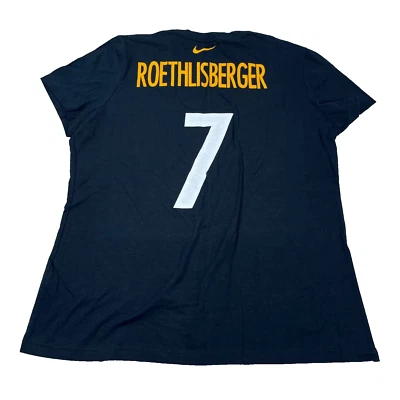 Camiseta Pittsburg Steelers Feminina Grande Preta Amarela Nike Big Ben Feminina Top - Imagem 1 de 4