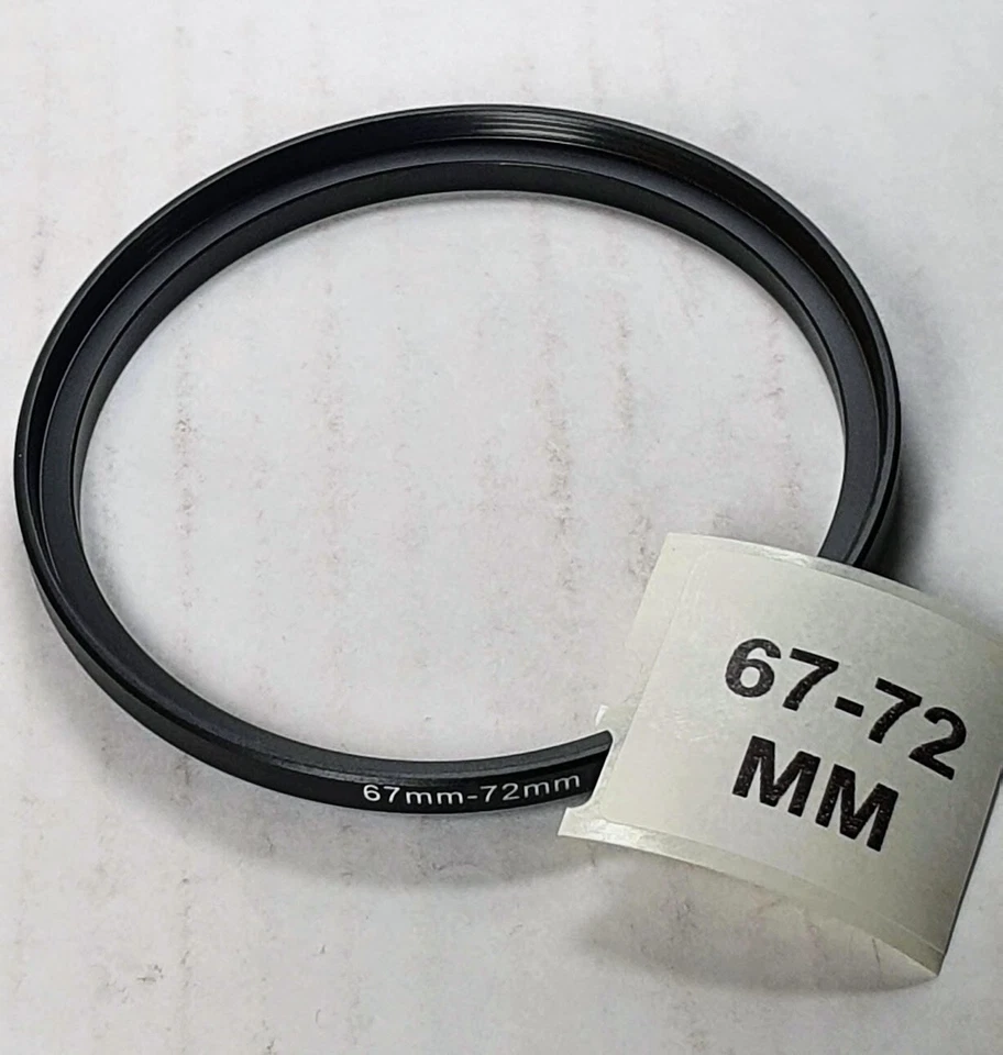 67-72mm Metal Step Up Adapter Ring 67mm Lens to 72mm Filter Converter E67-E72 - Image 1 of 4