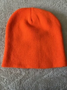 Kids Beanie Cap Hat Orange Size Large - Picture 1 of 3