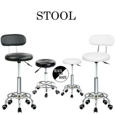 Stool Swivel Chair Height Adjustable 360° Chair Office Round Desk bar Stool UK - Image 1 of 3