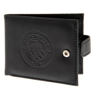 Cartera Manchester City FC Cuero Negro RFID Antifraude Mercancía Oficial - Imagen 1 de 4