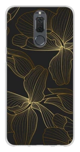 Coque en silicone imprimée compatible Huawei Mate 10 Lite Golden flowers - Picture 1 of 3