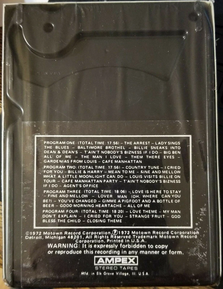 Diana Ross Lady Sings the Blues Motown 8-Track Cartridge FAST FROM USA SHIPPING - Image 1 of 1