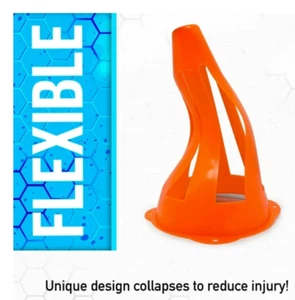 MacGregor 9" Safety Cone, 4-Pack Set Flexible 9"Cone Boundary Sports Bars Events - Picture 1 of 2