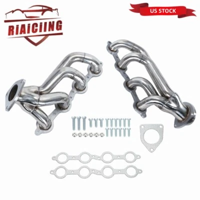 para 02-16 Chevy Silverado 1500 2500HD 3500HD Shorty Header Manifold 4.8 5.3 6.0L - Imagem 1 de 4
