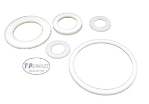 Arandelas/espaciadores de PTFE de teflón de 1,5 mm de espesor x2 tamaño a medida de 42 mm a 60 mm de diámetro o/s - Imagen 1 de 1