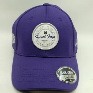 TCU Patch Go Frogs Black Clover TCU Pride Purple Adjustable Strap Back Hat Cap - Picture 1 of 16