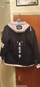 Kvikci Avengers Anime Black Denim Hoodie Jacket - Picture 1 of 4