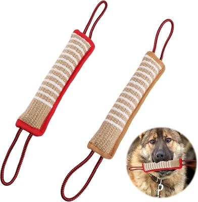 Beisswurst Für Hunde Jute Beisswurst 2 Stück Sehr Robustes Hundespielzeug        - Bild 1 von 4