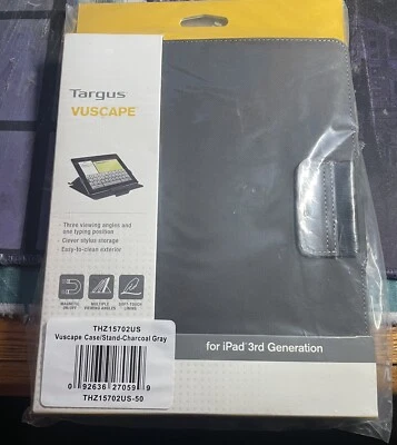 Targus iPad 4 iPad 3 iPad 2 Vuscape Folio Flip Stand Cover Case - Charcoal Gray Foto 1 de 4