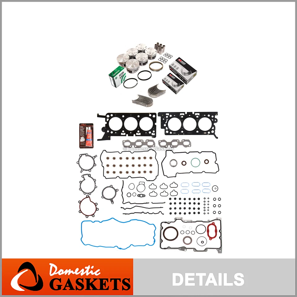 Full Gasket Set Bearings Pistons Fit 06-07 Ford Lincoln Mercury Milan 3.0L DOHC - Image 1 of 4