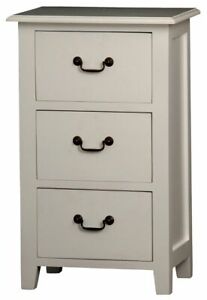 Timber Bedside Table with Drawers,Timber Bedside, White.