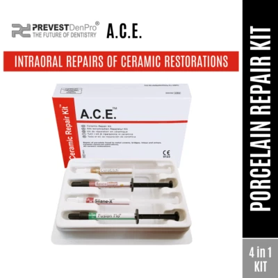 PREVEST DENPRO A.C.E Ceramic Porcelain & Metal Repair kit for Dental crown bridges Kit