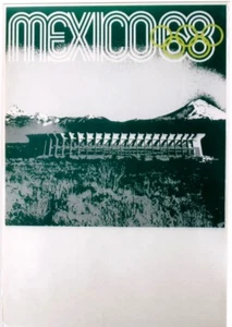 Póster Original Vintage JUEGOS OLÍMPICOS ESTADIO MÉXICO 1968 - Imagen 1 de 1