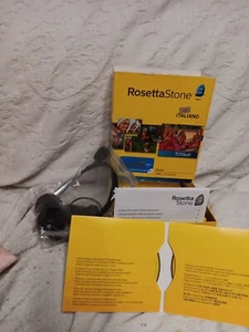 ROSETTA STONE Italian Version 4 Levels 1-5 Italiano Language 2 CDs VG + HEADSET - Afbeelding 1 van 15