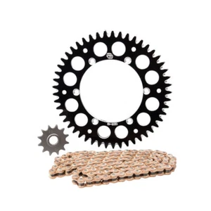 Primary Drive Gold Chain Sprocket Kit Set Black Fits SUZUKI RMZ450 2008-2024 - Picture 1 of 1