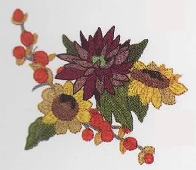 MACHINE EMBROIDERY DESIGNS USB - AUTUMN'S RICHES COLLECTION 4X4 5X7 FLORAL - Image 1 of 4