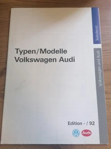 VW / Audi Typen /Modelle Teiledienst Prospekt -Edition - 92 - Neuwertiger Zustan - Bild 1 von 2