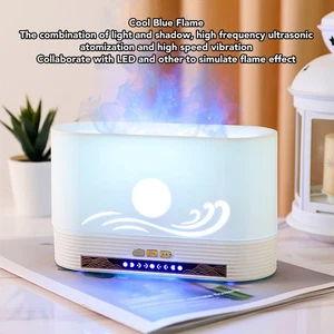 Flame Humidifier 250ml Decorative USB Diffuser Mist Humidifier With 3 - Picture 1 of 12