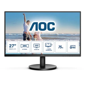 AOC Q27B3MA LED display 68.6 cm (27") 2560 x 1440 pixels Quad HD Black - Q27B3MA - Picture 1 of 11