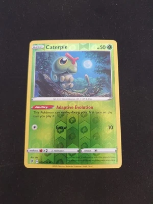 Caterpie #001/192 Pokemon SWSH02: Rebel Clash Reverse Holo (LP) - Image 1 of 2