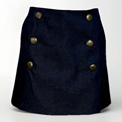 Nuevo con etiquetas $230 Pantalones Cortos de Jean Denim Pantalones Cortos Falda Skort De Colección Azul Oscuro 4 Foto 1 de 4