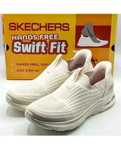 Skechers "Hands Free ~ Swift Fit” Slip-ins Wo's  Sneakers (Natural) Shoes  Sz 8M - Picture 1 of 8